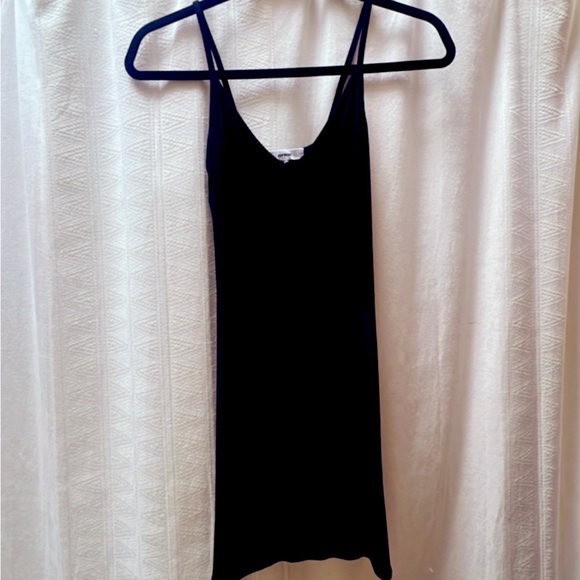 COPY - Joah Brown Black Ribbed Slip Dress - Picture 2 of 5